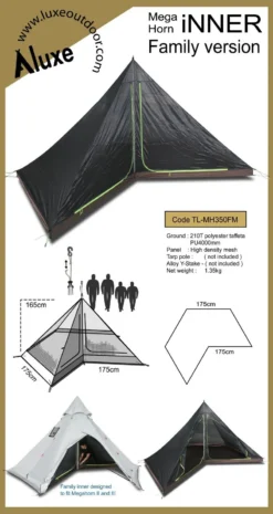 Luxe Outdoor Megahorn Full Inner 6 Luxe Outdoor Megahorn Full Inner -Hilleberg || Big Agnes || Exped Soldes tente interieure megahorn full inner luxe outdoor 04