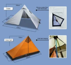 Luxe Outdoor Mini Peak XL -Hilleberg || Big Agnes || Exped Soldes tipi luxe outdoor mini peak xl white 02